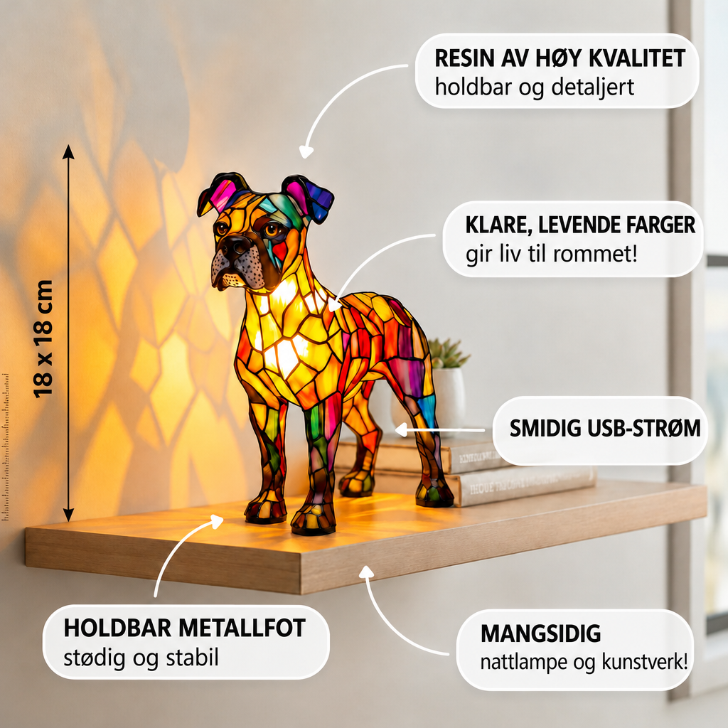 Pimpkas magi – dekorasjonslampe hund