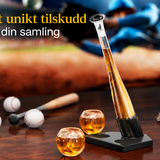 Whiskykaraffel med baseball og to glass