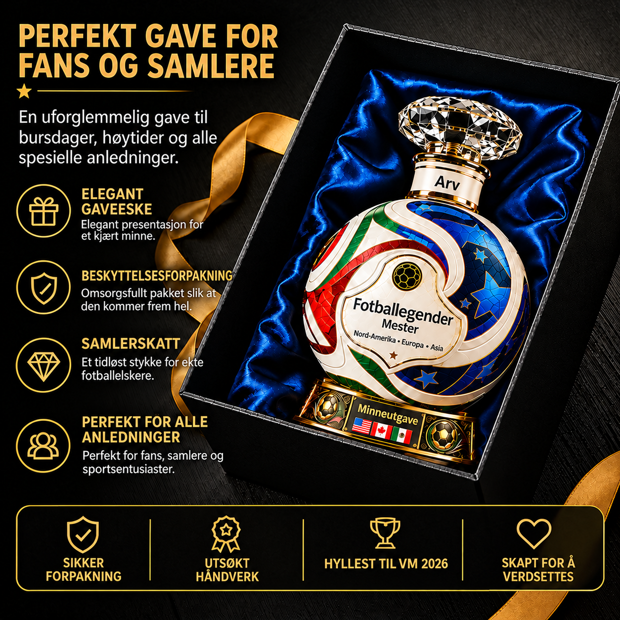 Egen ære: 2026 matchball whiskykaraffel – tradisjon