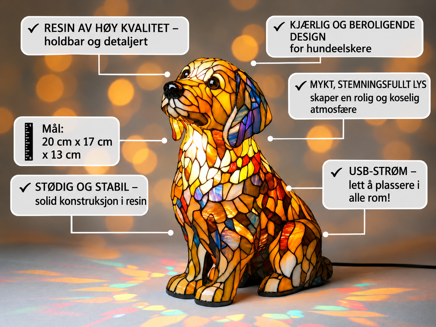 Veras åndelige golden retriever-figur
