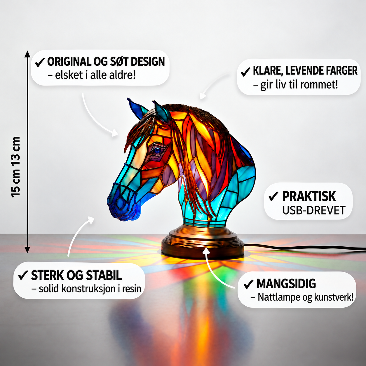 Gro – Sjarmerende lampe med hest