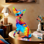 Fargerik bordlampe Chihuahua