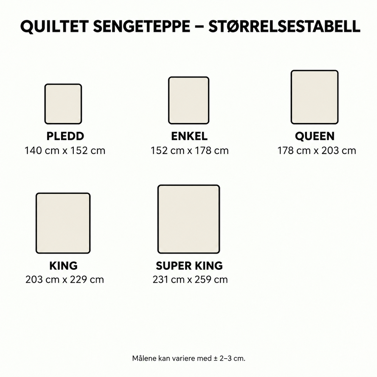 Toppsjøer – Quiltet sengeteppe