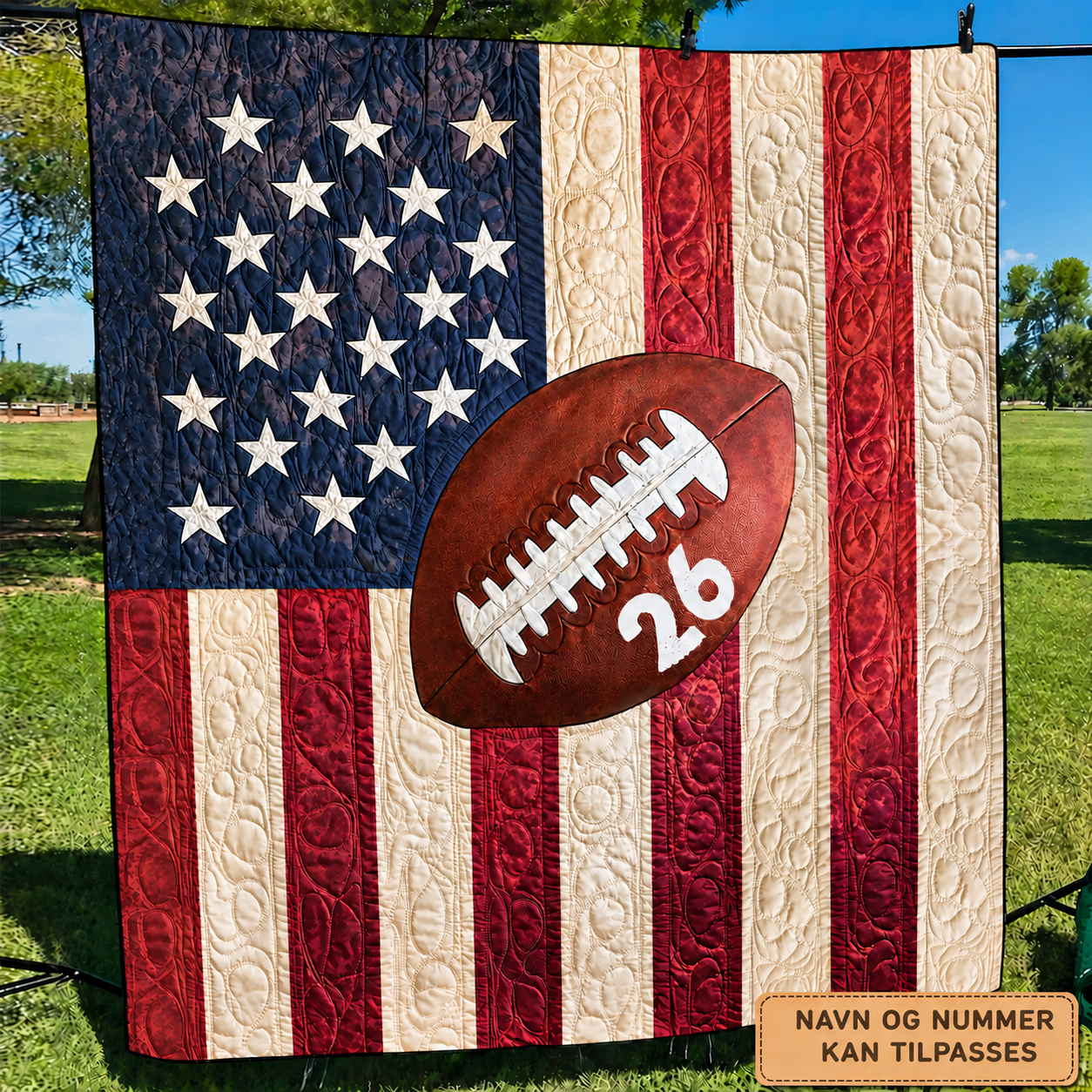 Amerikansk fotballstjerne personlig pledd