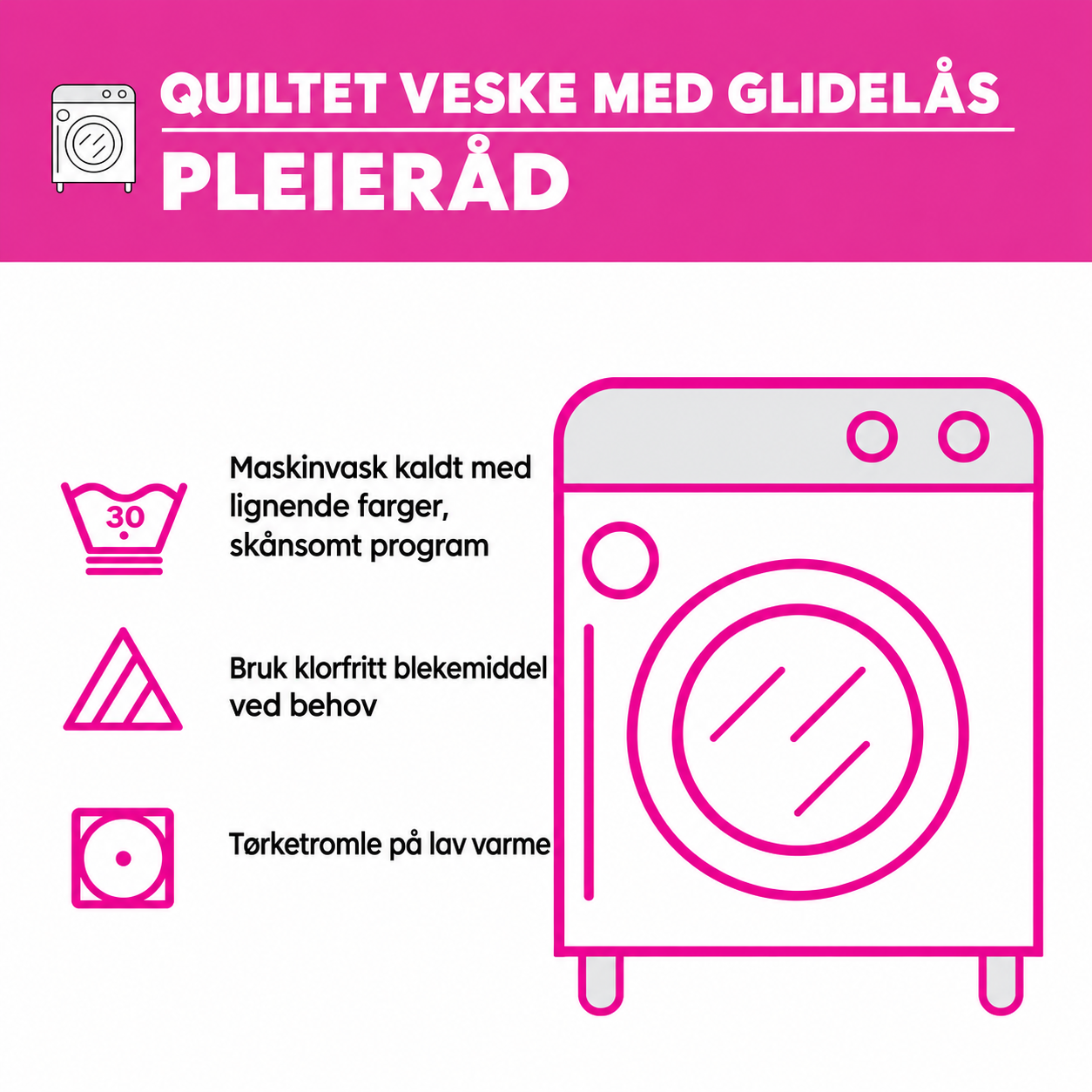 Koselig poter veske med glidelås