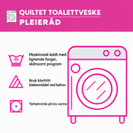 Taggete kaktus quiltet toalettveske