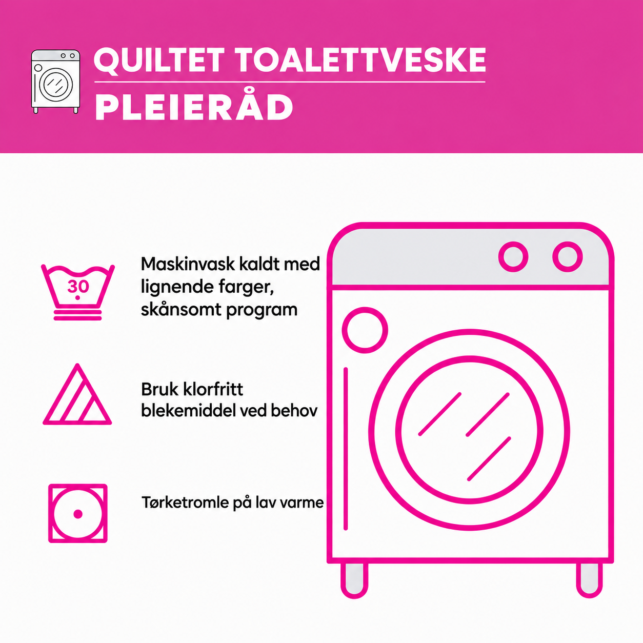 Stilfull quiltet toalettveske med katter