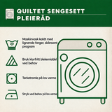 3-delt quiltet sengesett - Gylden harmoni