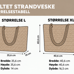 Håndlaget strandveske | Havseventyr med skilpadde