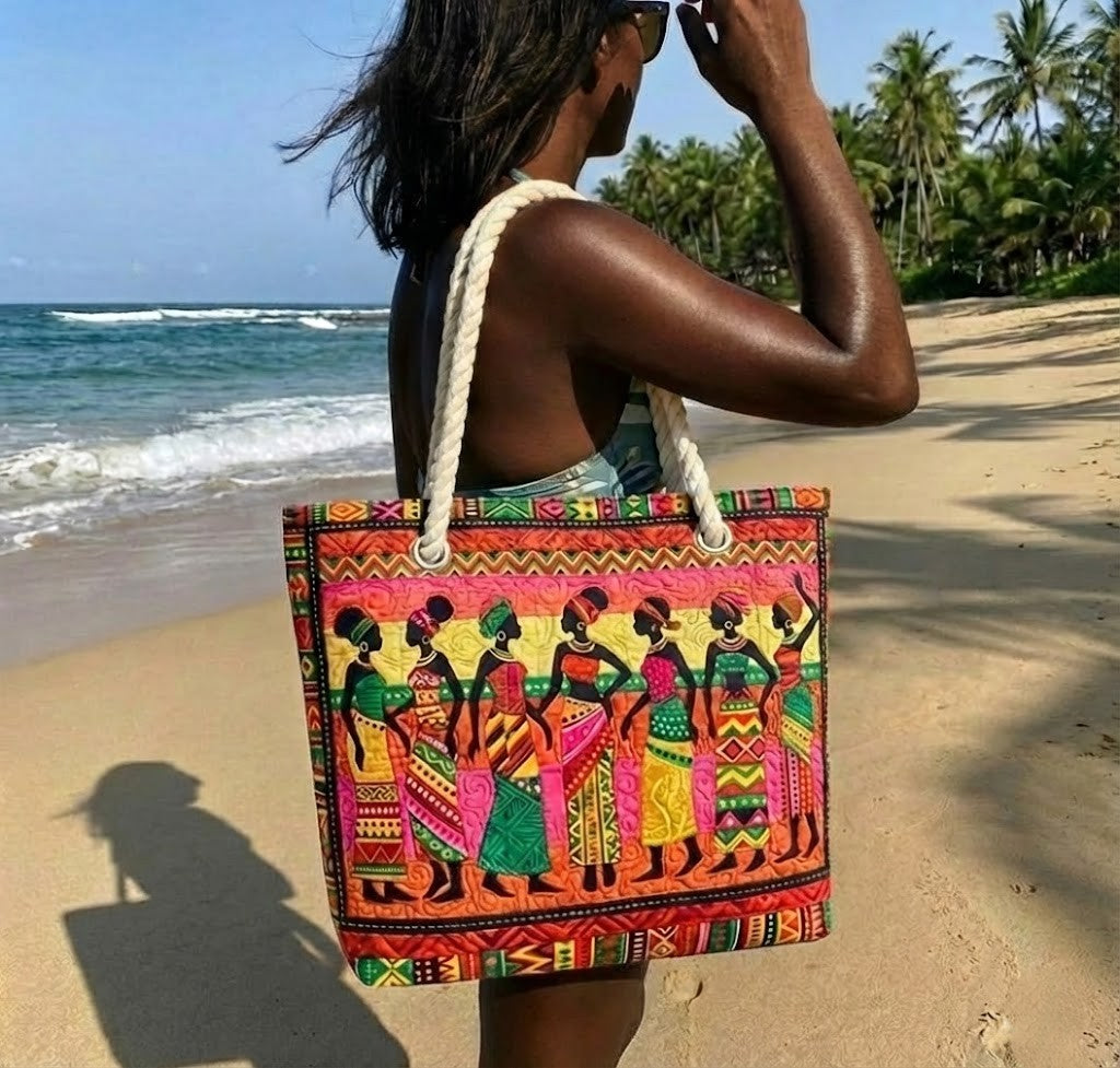 Håndlaget strandveske | Melaninens dronninger