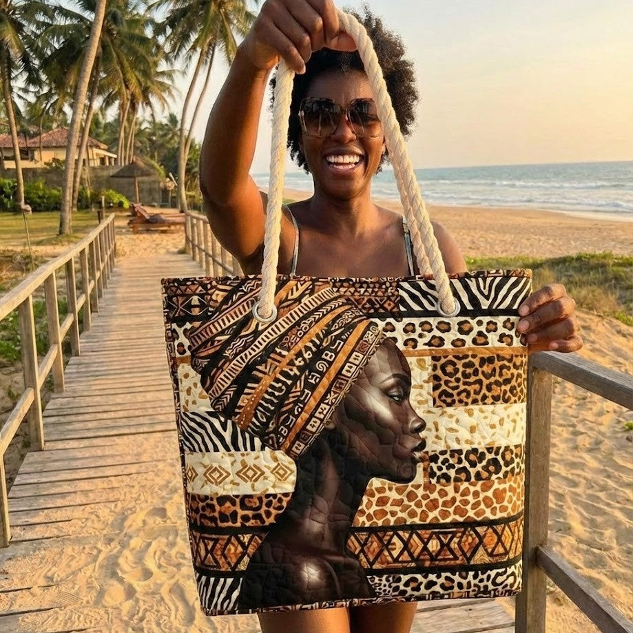 Håndlaget strandveske | Melaninens dronning