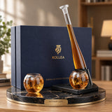 Whiskykaraffel med baseball og to glass